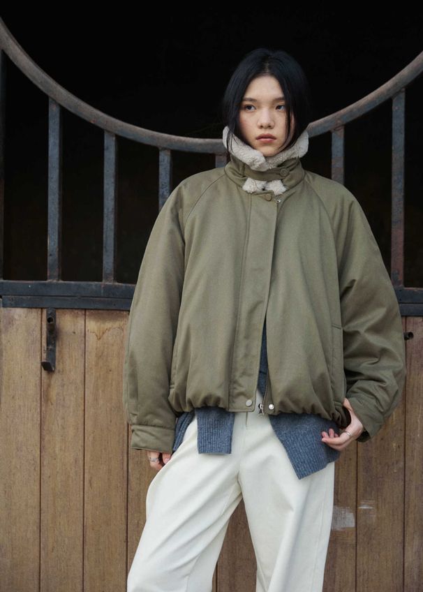 girl Girl Fashionable Comfortable Loose Short Warm Fur Cotton Jacket With Unique Design Stand Collar Windproof Coat 02300_ecoleips.com