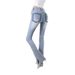Korean Style New Flared Jeans With Split Hem For Women, Long Versatile Faded High Waist Stretch Hot Pants_ecoleips.com