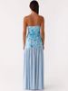 Mozision Off-shoulder Split Sexy Print Maxi Dress Women Gown Fashion Glitter Strapless Backless Pleated Club Party Long Dresses_ecoleips.com