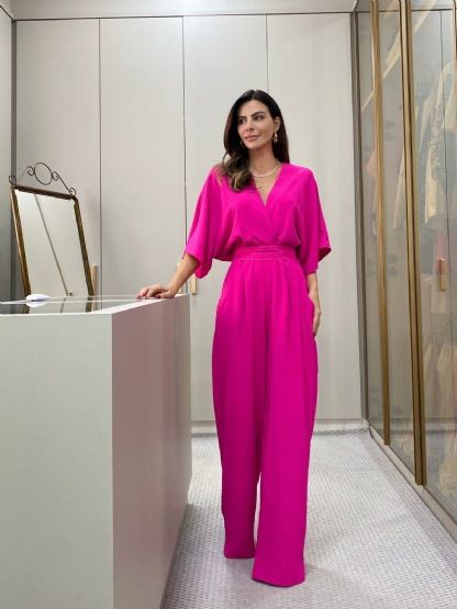 Jumpsuits Women Rompers Wide Leg Pants V Neck One Piece Spliced Full Length Short Sleeve Solid Sashes High Street Loose_ecoleips.com