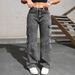 Cross-border Exclusive For European American And AliExpress: Teenage Women's Washed Irregular Denim Multi-pocket_ecoleips.com