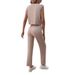 DiYun European And American Casual Vacation Slim-Fit Short-Sleeve Pants Set Women's Clothing 2025_ecoleips.com