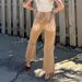 Distressed High-Waisted Wide-Leg Jeans – Vintage Washed & Hand-Ripped Boho Denim (Brown & Green, S-L)_ecoleips.com