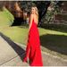 23 European And American Hot-Selling Chiffon Long Sexy Strap Backless Slit Ruffle Women's Dress 002_ecoleips.com