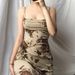 Elegant European And American Style Floral Print Camisole For Women, New Model With Off-the-shoulder Neckline, Low-cut,_ecoleips.com