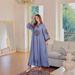 Verve Muslim Abaya Women's Embroidered Detail Dress Loose Clothing Long Robe_ecoleips.com