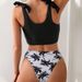 Women's Coconut Print Lace-Up Bikini - Sexy Beach Swimsuit For Summer Vacation_ecoleips.com