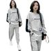 Women's Clothing Casual Suit Women's Round Neck Long Sleeve Two Piece Sweatshirt Harem Pants Two Piece Suit_ecoleips.com