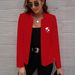 Women's Slim Fit Long Sleeved Blazer Cardigan Fashionable Print_ecoleips.com