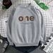2025 Spring And Autumn New Korean Version Cartoon Print Loose Student Jacket With Fleece Round Neck Sweatshirt For Women_ecoleips.com