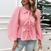 Diyun European And American 2024 Auumn Winer Women's Casual Puff Round Neck Loose Long Sleeve_ecoleips.com