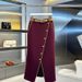 High-Waisted A-Line Skirt With Back Slit – Thick Winter White Pencil Skirt For Pear Shape (S-3XL)_ecoleips.com