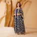 Women's Long Robe Dress Two Piece Set Gold Foil SW013 Muslim Fashion Clothing_ecoleips.com