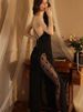 K New Sexy Nightgown, Extended Bathrobe, Sleepwear, Women's Long Sleeved, Women's Home Clothes, Thin_ecoleips.com
