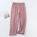Modal Comfortable Sleep Pants For Womans Spring Summer Pajamas Capri Pant Loose Nightwear 3/4 Length Home Trousers Women_ecoleips.com