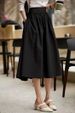 Women's Clothing Light And Elegant Cotton Blend High Waist Over Knee Length Khaki Small Pleated Umbrella Skirt Half Skirt A Line Skirt_ecoleips.com