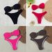 Women's Clothing Solid Color Tube Top Sexy Split Bikini Women's Swimsuit_ecoleips.com