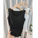 Women's Ribbed Sleeveless T-Shirt Comfortable Vest Camisole Casual Sports Base Layer New Spring/Summer/Autumn Style_ecoleips.com