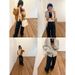 Yifu Loose Slimming Fleece-Lined Jeans For Women 2025 Winter New Daisy Embroidered Straight Pants 5715_ecoleips.com
