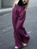 Suitable For All Seasons 2024 Spring Summer New Linen Wide Leg Women Loose Fit Slimming Casual Draped Straight Pants Long Trousers_ecoleips.com