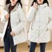 Women's Clothing Mid Length Diamond Patterned Collarless Lightweight Down Jacket For Women, Niche, Small Fragrance Style, Short Cotton Jacket_ecoleips.com