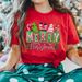 European And American Cross-border Foreign Trade Women's Clothing Christmas Merry Round Neck Printed Ladies Short Sleeve_ecoleips.com