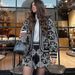 Women's Clothing Autumn Women's Fashion Casual Suit Personality Street Print Round Neck Jacket Short Skirt Suit_ecoleips.com
