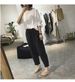 Suitable For All Seasons Nine Points Cotton Harem For Women Plus Size Loose Slimming Fat MM Small Feet Linen Carrot Pants Casual Trousers_ecoleips.com