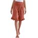 2025 Independent Store Women's New European And American Style High-Waisted Pleated Irregular Hem Cotton-Linen_ecoleips.com