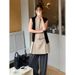 THE MIND High End Minimalist Dress 2025 Summer New Product With Waist Belt For Skinny Sleeveless Mid Skirt T235_ecoleips.com