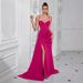 Foreign Trade High-End Socialite Style Dress Hot-Selling Heavy Beading And Rhinestone Elegant Niche Evening Gown_ecoleips.com
