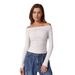 Women's Off-Shoulder Long Sleeve T-Shirt Slim Fit European American Style Milk Silk Inner Layer Base Shirt for Hot Girls_ecoleips.com