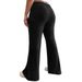 Women's Clothing Summer Casual Versatile Design Yoga Wide Leg Sports V Waist Slim Flared Trousers_ecoleips.com
