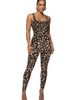 K Women's Printed Sleeveless Vest Jumpsuit With Threaded Square Collar, Exposed Back, Hip Lifting, Slim Fit Sports Jumpsuit_ecoleips.com