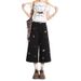 Women's Clothing Women's Distressed Washed Loose Straight Wide Leg Capri Pants Puppy Embroidery For Formal & Casual For Women_ecoleips.com
