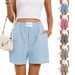 European And American Women's Clothing 2026 Spring/Summer New Casual Plaid Pocket With Labels, Boxer Shorts,_ecoleips.com