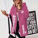 Women's Casual Hooded Jacket, Lightweight & Warm Zip-Up Coat With Drawstring Hood, Stylish Streetwear Outerwear For Fall & Winter_ecoleips.com