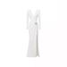 Women's White Lace Dress Short Sleeve French Style Autumn 2024 European American Fashion Metal Cross Detail Cross Border Design_ecoleips.com