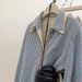 "Korean-Style Off-Shoulder Striped Shirt Jacket – Faux Two-Piece Long Sleeve Top For Women (S-2XL)"_ecoleips.com