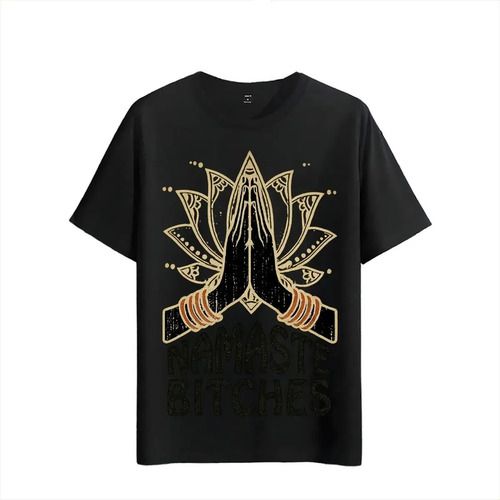 Women's T-Shirts Tshirt Muscle Freaks Namaste Lotus Zen Yoga Style_ecoleips.com