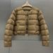 "Korean-Style Short Padded Jacket For Women – Slim-Fit Lightweight Coat With Round Neck (Multiple Colors, S-XL)"_ecoleips.com