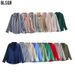 2025 Women's Multicolor Satin Texture Draped Long Sleeve Shirt Top F69895_ecoleips.com