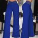 Voya Summer European And American Women's Fashion Hollow Out Belt High Waist Casual Straight Loose Long Wide Leg Pants_ecoleips.com