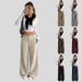 Corduroy High-Waisted Wide-Leg Pants For Women – Relaxed Fall/Winter Trousers With Front & Back Pockets (S-XXL)_ecoleips.com