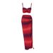 European And American Women's Clothing 2025 Summer Fashion Sexy Strapss Slim-Fit Side-Slit Skirt Set For Women_ecoleips.com