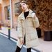 girl Lamb Wool 2025 Winter New Down Jacket For Women, Mid-Length Korean Style Coat, Waist-Cinching Cotton Padded Jacket,_ecoleips.com