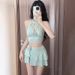 Women's Halter Neck Two Piece Swimsuit Backless Sexy Bikini For Small BUSTS High End Beach Vacation Style Hot Selling New_ecoleips.com