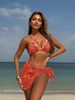 European And American Retro Print Lace Trim Three Piece Swimsuit Sexy Bikini 2025 Cross Border Women's Clothing Swimwear_ecoleips.com