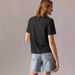 Women's Casual Black T-Shirt Simple round Neck Short Sleeve Cotton Polyester Penguin Print Top for Spring/Autumn Summer_ecoleips.com