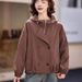 Super Stylish Short Trench Coat For Petite Women, Fashionable Design, 2026 Spring New Casual Hooded Jacket, Trendy_ecoleips.com
